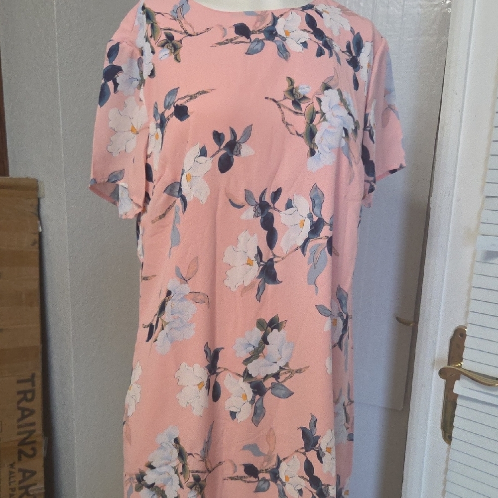 FORE Pink Floral Mini Dress Small Sz 1435]